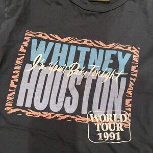Whitney Houston World Tour 1991 Vintage Style Tshirt I'm Your Baby Tonight